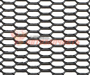 Сетка металлическая декоративная 100x30см, черная, ячейки 20x6мм Dollex
