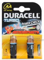 Батарейка LR06 AA Duracell Turbo (R6,316,Mignon,"пальчикавая").1,5v Алколиновая ( 2 Blister)