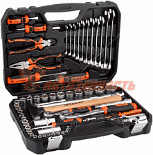 Набор инструмента  90 пр. (1/2"+1/4") АвтоDело Professional торц. головки с профилем Super Lock