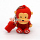 Флешка сувенирная 8gb Flash Обезьянка сидящая красная
