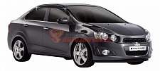 Дефлекторы на боковые стёкла Chevrolet Aveo SD 2011- (к-т 4 шт)