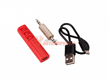 AUX адаптер Aura ABT-903R / AUX адаптер, 3.5 jack, Bluetooth, красный