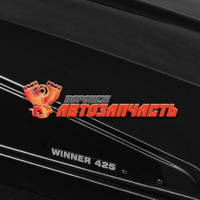 Бокс автомобильный Winner  425  (черный глянцевый) (1860х850х400) Быстросъём