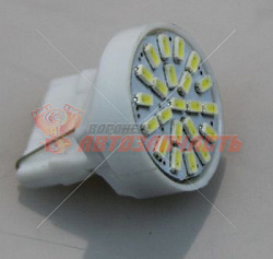 Лампа светодиодная 12V W21W (белая,пласт цоколь, 24 диода) T20  SINGLE-24SMD-3014 WHITE