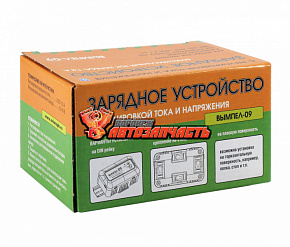 Зарядное устройство Вымпел-09 (автомат,0.2-1.2А,12-16В,для гелев.и кисл.АКБ с рег.ток+напр)