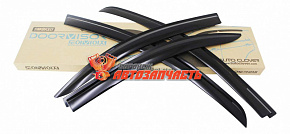 Дефлекторы на боковые стёкла Chevrolet Aveo SD 2011- (к-т 4 шт)