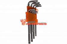 Набор шестигранников TORX 9 шт. (Т10-Т50) Автодело Professional "евро-звездочка"