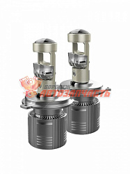 Лампа светодиодная H4 LED 4250Lm, 4575CHIPS,12-24V/50W, 6000K, кулер ( С ЛИНЗОЙ ) 