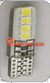 Лампа светодиодная 12V W5W T10 белый SIL 8SMD 3030