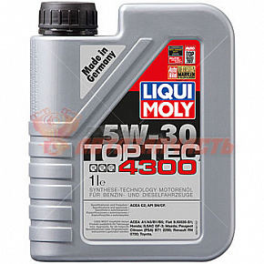 Масло моторное LiquiMoly Top Tec 4300 5w30 1л НС-синтетическое (SN/CF;A1/B1;A5/B5;C2)