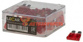 Предохранитель флажковый стандартный 10А LECAR (в блистере 50шт.)