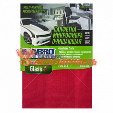 Салфетка из микрофибры 35х40 см Abro Masters Glass+ /красная/