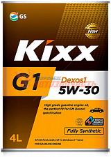 Масло моторное KIXX G1 Dexos1 SN Plus 5w30 4л синтетика (металл канистр.)