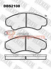 Тормозные колодки дисковые передние Citroen Jumper / Fiat Ducato / Peugeot Boxer HEXEN 