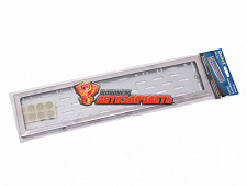 Рамка для номерн знака Dollex нержавеющая сталь с метал адаптером 