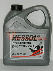 Масло трансмиссионное 75w90 GL-4 4л Hessol полусинтетика 