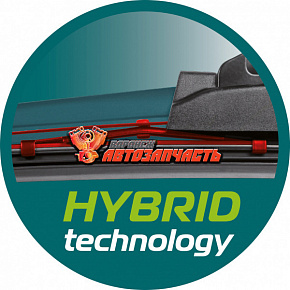 Щетка стеклоочистителя 500 мм HYBRID Heyner /крюк, штырь/