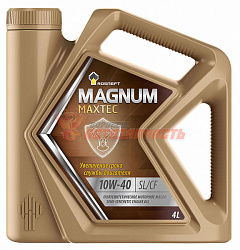 Масло моторное Rosneft Magnum Maxtec 10W40 4л (SL/CF) полусинтетика 