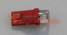 Лампа светодиодная 12V W5W (красный, линза) 1 LED 12V COLOR Red