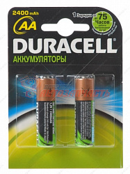 Аккумулятор батарейка АА R6 Duracell 2400mAh 2BL (1шт) предзаряж