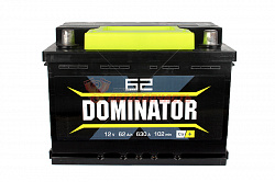 Аккумуляторная батарея  62Ah обратный (630А) Dominator (246x175x175) низкий 6СТ-62VLR LB