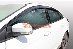 Дефлекторы на боковые стекла Ford Focus III 2011-2019 /седан/накладные/скотч/к-т 4шт./
