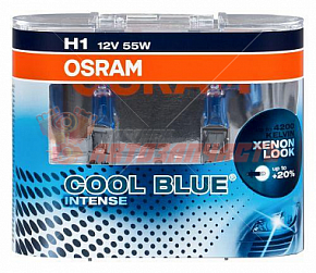 Лампа галогенная H1 12V 55W OSRAM COOL BLUE INTENSE (2 шт.)