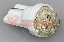 Лампа светодиодная 12V W5W T10 белый 7 led