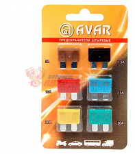 Предохранитель флажковый стандартный набор (без пинцета,5А,10А,7,5А,10А,15А,20А,30А)