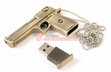 Флешка сувенирная 8gb Flash Пистолет медь