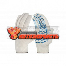 Перчатки хлопчатобумажные с ПВХ 10 класс 5 нитей /волна /