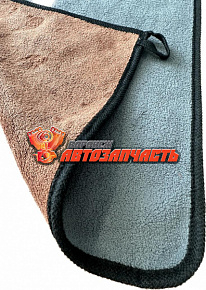 Салфетка из микрофибры 40х30 см 7Я с петлей, двусторонняя, двуцветная