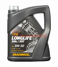 Масло моторное Mannol 7715  Longlife 504/507 5W30 5л. (SN/CF,VW 507.00/505.00)