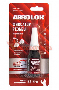 Герметик-фиксатор резьбы ABRO MASTERS красный (неудаляемый) 10 мл