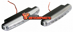 Ходовые огни DRL-L8 3528 SMD (пласт. корп. 8 диод)