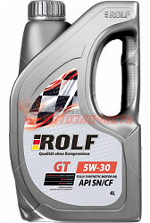 Масло моторное Rolf GT 5w30  4л SN/CF MB 229.31  DPF EGR  /пластик/ 
