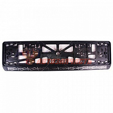 Рамка для номерн знака AVTOPLAST с тиснением ОРНАМЕНТ серебро