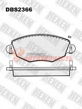 Тормозные колодки дисковые передние Ford Fiesta/Fusion/Mazda 2/Demio HEXEN 
