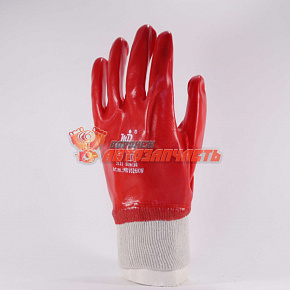 Перчатки МБС красные Стандарт [х/б, нитриловое, защита от масла и топлива]