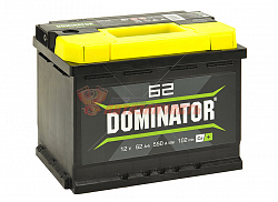 Аккумуляторная батарея  62Ah обратный (620А) Dominator (246x175x190) 6СТ-62VLR