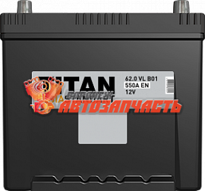 Аккумуляторная батарея ASIA 62Ah обратный (550A) TITAN Standart (230х171х221) 62.0 VL B01 R