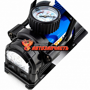 Компрессор TOP AUTO КА-3503Ф, ФОНАРЬ светодиодный (35л/мин, до 7,5 Атм/110PSI, универсальные насадки