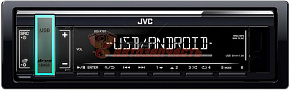 Автомагнитола JVC KD-X161 / USB, Белый дисплей, Кнопки Multi Color.  FLAC, 1RCA, съемная панель