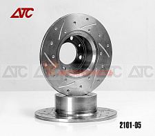 Диск переднего тормоза 2101 АТС 13' (перфор. проточка) АТС-SPORT (в упак. 2 шт.)