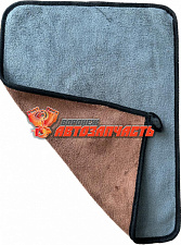 Салфетка из микрофибры 40х30 см 7Я с петлей, двусторонняя, двуцветная