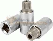 Головка со вставкой SPLINE M16 с отверстием (1/2 ,L= 55mm) АвтоDело