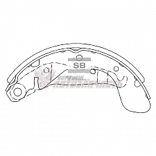 Тормозные колодки барабанные задние Daewoo Nexia SANGSIN