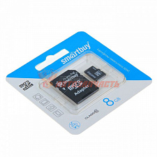 Карта памяти Smartbuy MicroSDHC 8Gb class10 без адаптера