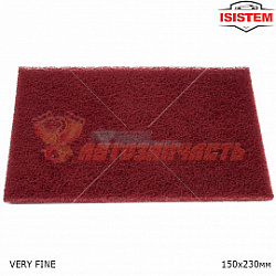Скотч-брайт в листах P 150х230мм VERY FINE Red ISISTEM