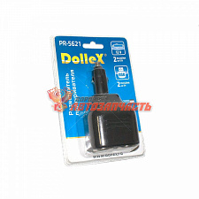 Разветвитель прикуривателя для 2-х устройств + 2 USB (1000 mA)